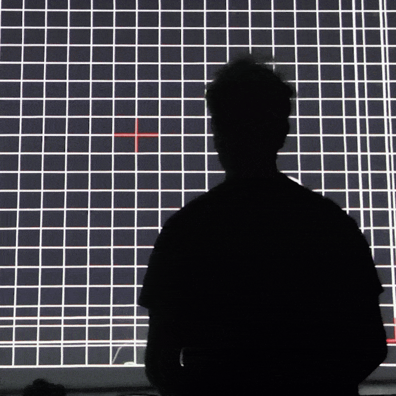 Feedback kinect interactive installation, overview photo